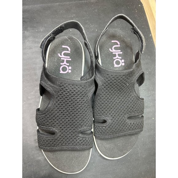 Ryka Womens Black Open-Toe Sandals Size 9.5W wide - Picture 3 of 7
